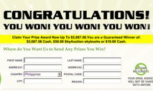 Fake 'You Have Won' Messages Can Be Seen Literally Everywhere on the Web